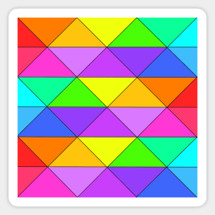 Random Rainbow Triangles Sticker